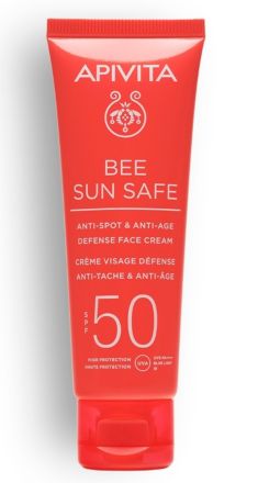 Picture of Apivita Bee Sun Safe Crème SPF50 Anti-Tache & Anti-Age Tube 50ml